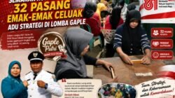 Semarak HUT ke-81 RI, 32 Pasang Emak-emak Celuak Adu Strategi di Lomba Gaple