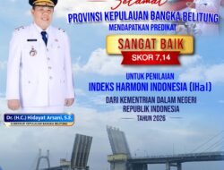 Di Era Kepemimpinan Gubernur Hidayat, Kerukunan Warga Bangka Belitung Diganjar Skor Harmoni Sangat Baik