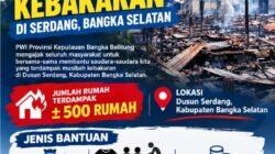 PWI Babel Buka Posko Bantuan Kebakaran Serdang