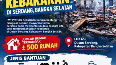 PWI Babel Buka Posko Bantuan Kebakaran Serdang